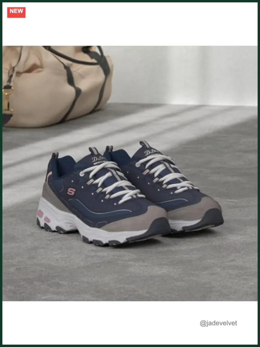 Skechers D'Lites New Journey Lace-Up Fashion Sneaker Wedge Heel